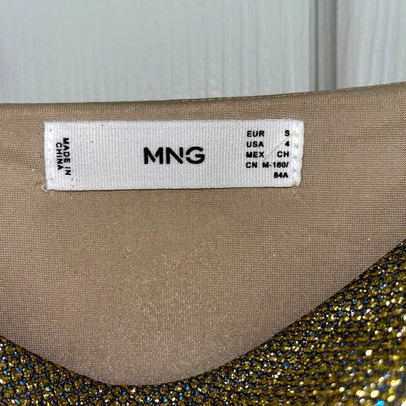 Gold Midi Mango dress - Picture 3 of 4